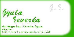 gyula veverka business card